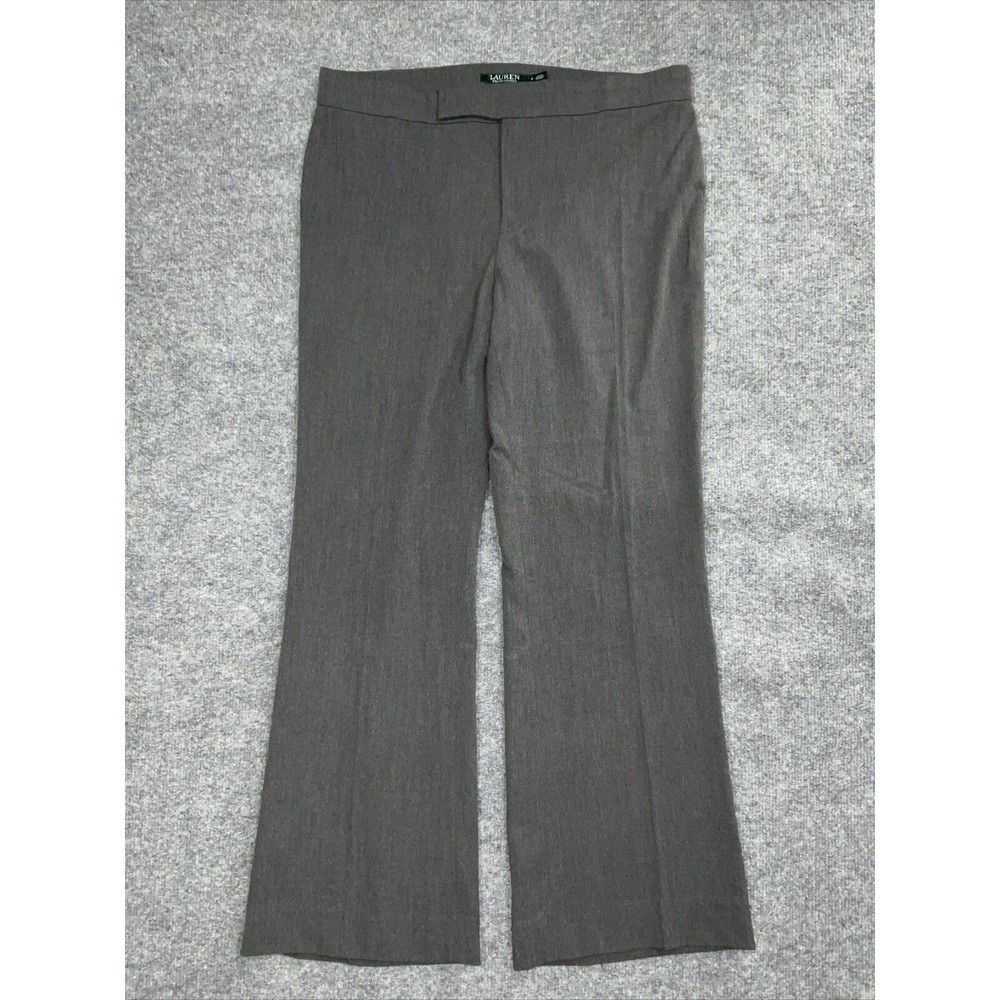 Lauren Ralph Lauren Pants Womens Size 6 Gray Zipper Bootcut Ankle